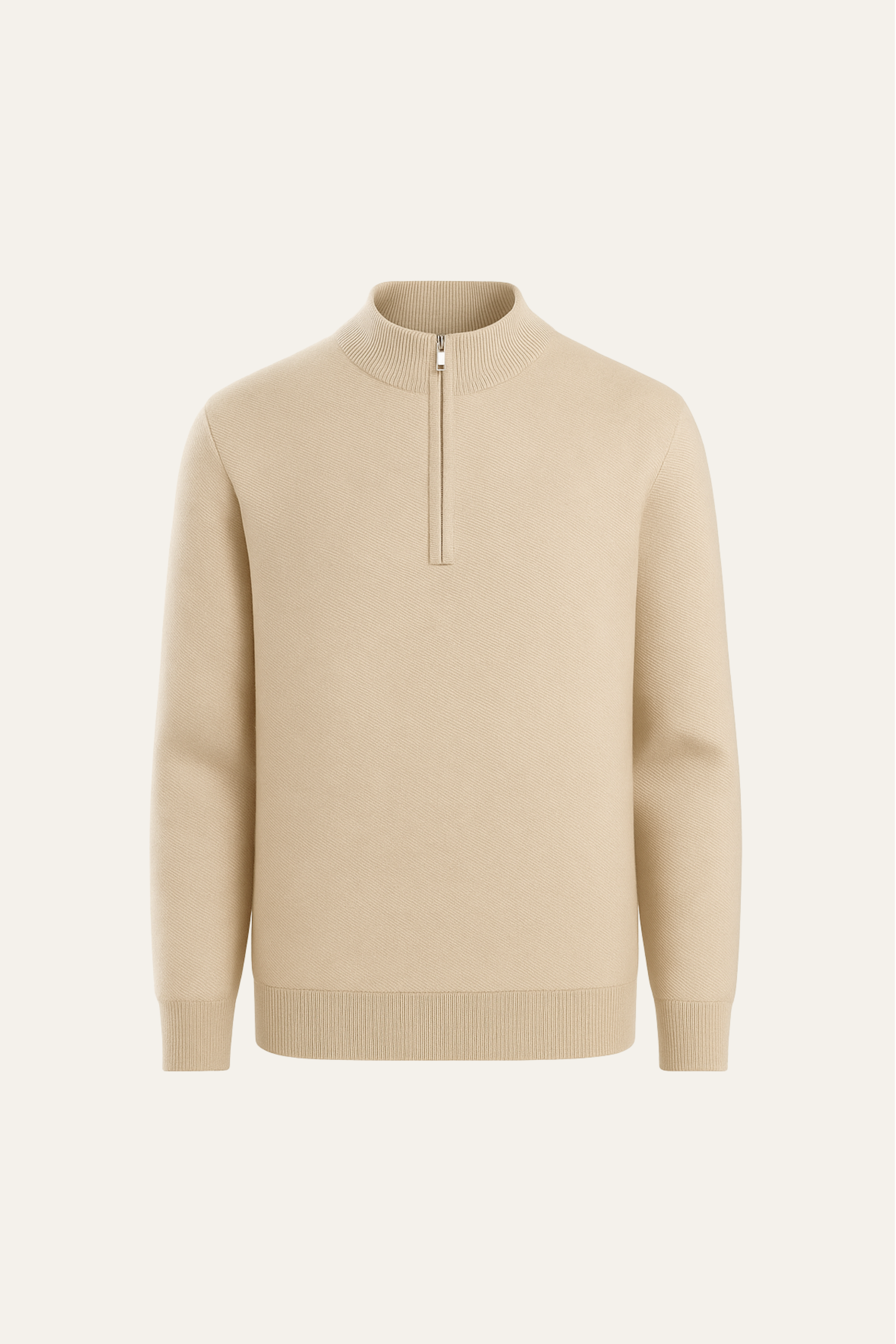 Lunaro Quarter-Zip Knit Cream