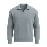 Marencio Cashmere Polo Knit Light Blue