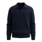 Marencio Cashmere Polo Knit Navy
