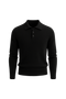 Alessandro Merino Polo Knit Black
