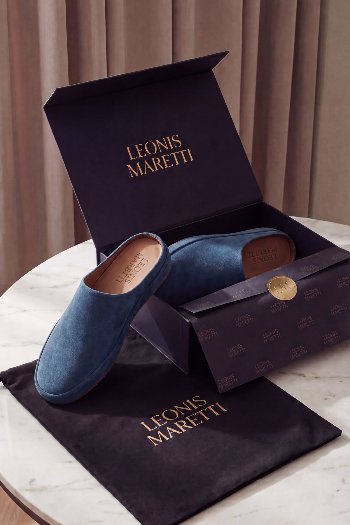 Perugia Suede Mule Blue
