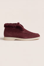 Arzano Fur-Lined High Top Loafer Burgundy