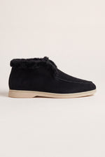 Arzano Fur-Lined High Top Loafer Black