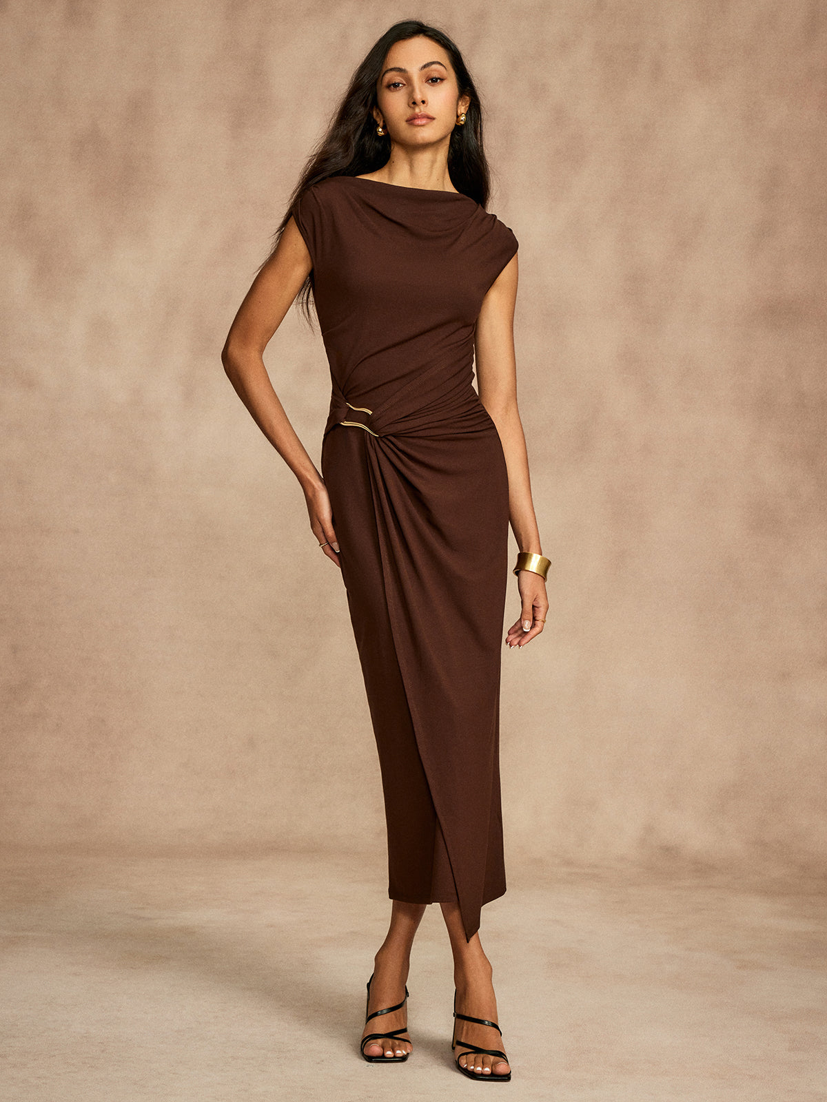Draped Maxi Dress
