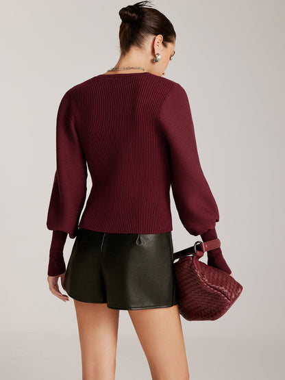 Sculpted V-Neck Cardigan
