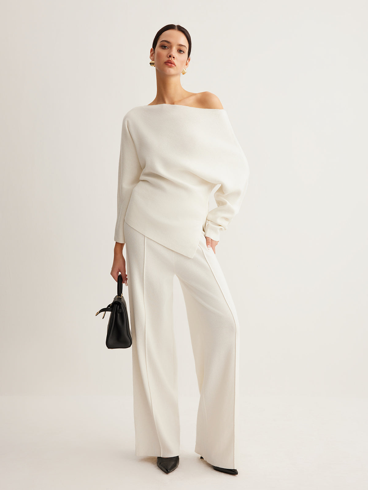 Sculpted Off-Shoulder Knit