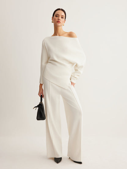 Sculpted Off-Shoulder Knit