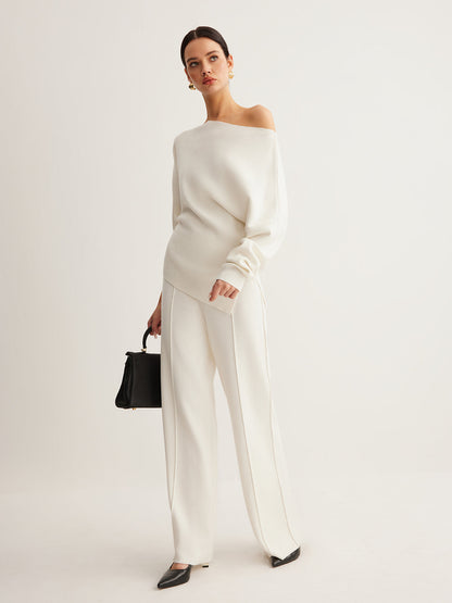 Sculpted Off-Shoulder Knit