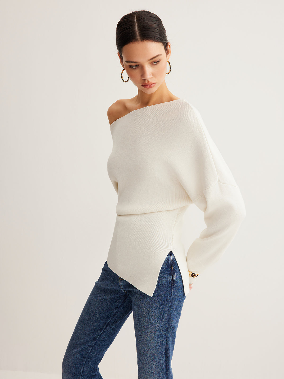 Sculpted Off-Shoulder Knit