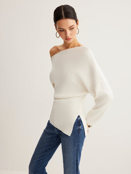 Sculpted Off-Shoulder Knit