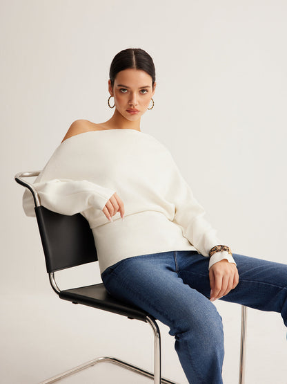 Sculpted Off-Shoulder Knit