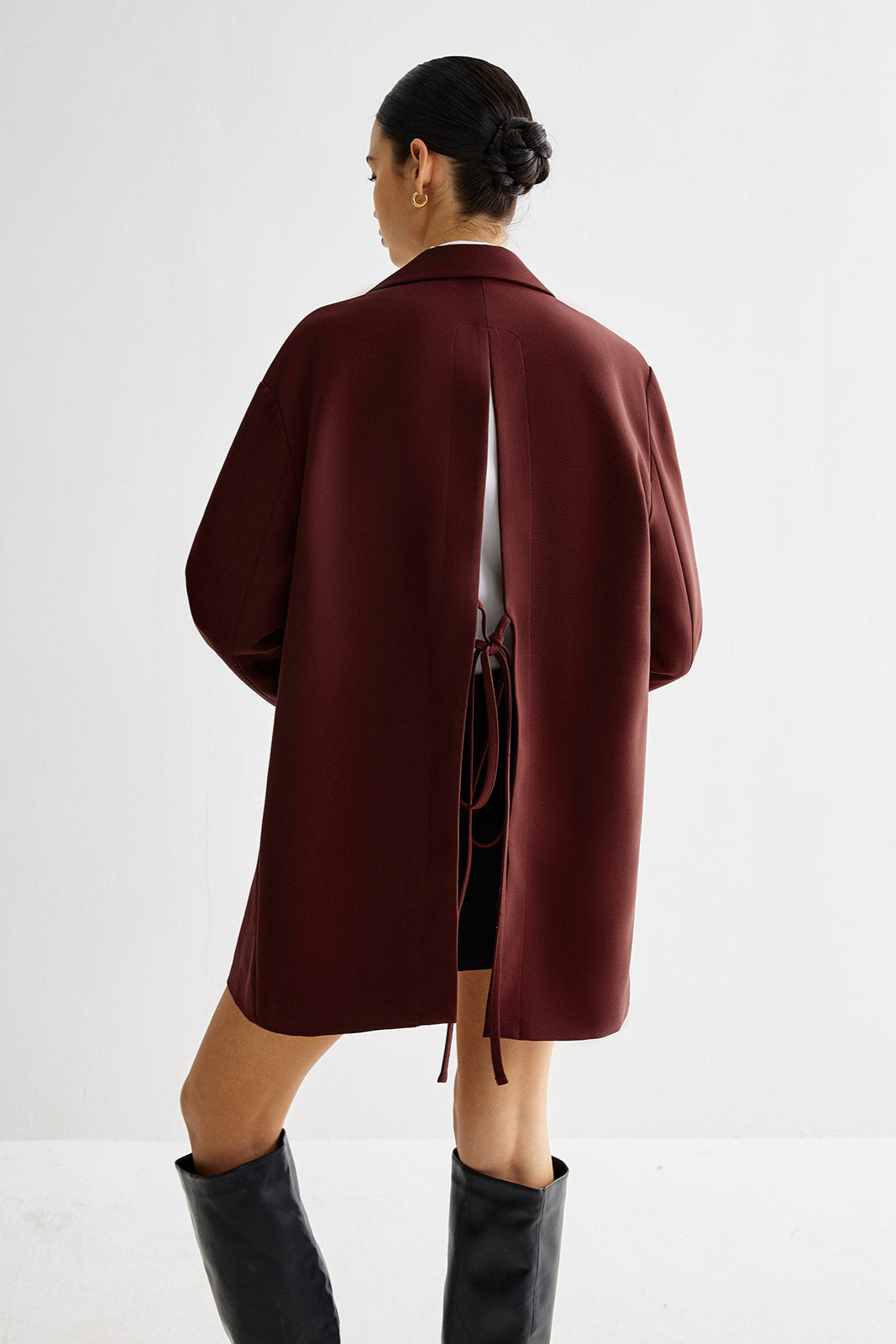 Tailored Open-Back Blazer