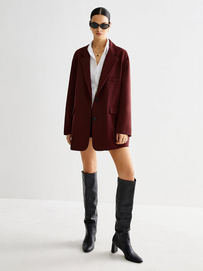 Tailored Open-Back Blazer