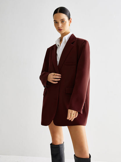 Tailored Open-Back Blazer