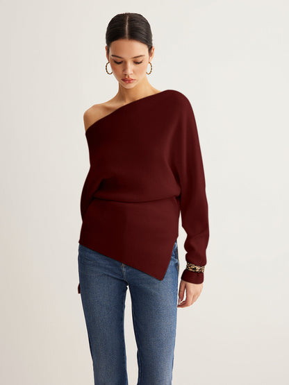 Sculpted Off-Shoulder Knit