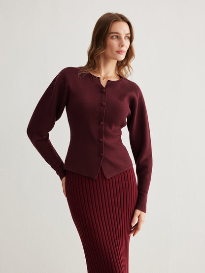 Tailored Knit Cardigan
