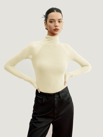 Pull skinny à manches transparentes