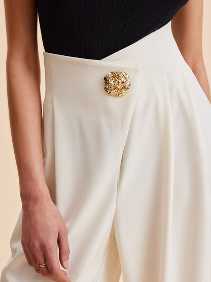 High-Waist Wide-Leg Trousers