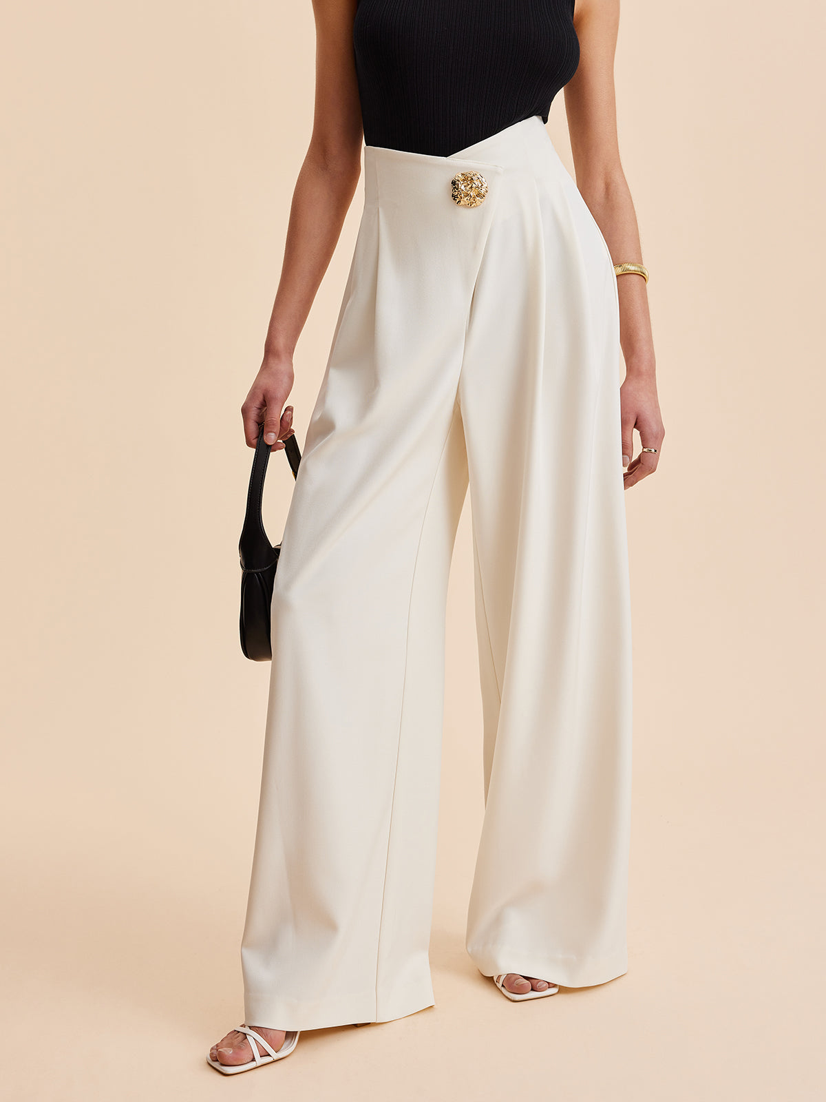 High-Waist Wide-Leg Trousers