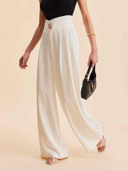 High-Waist Wide-Leg Trousers
