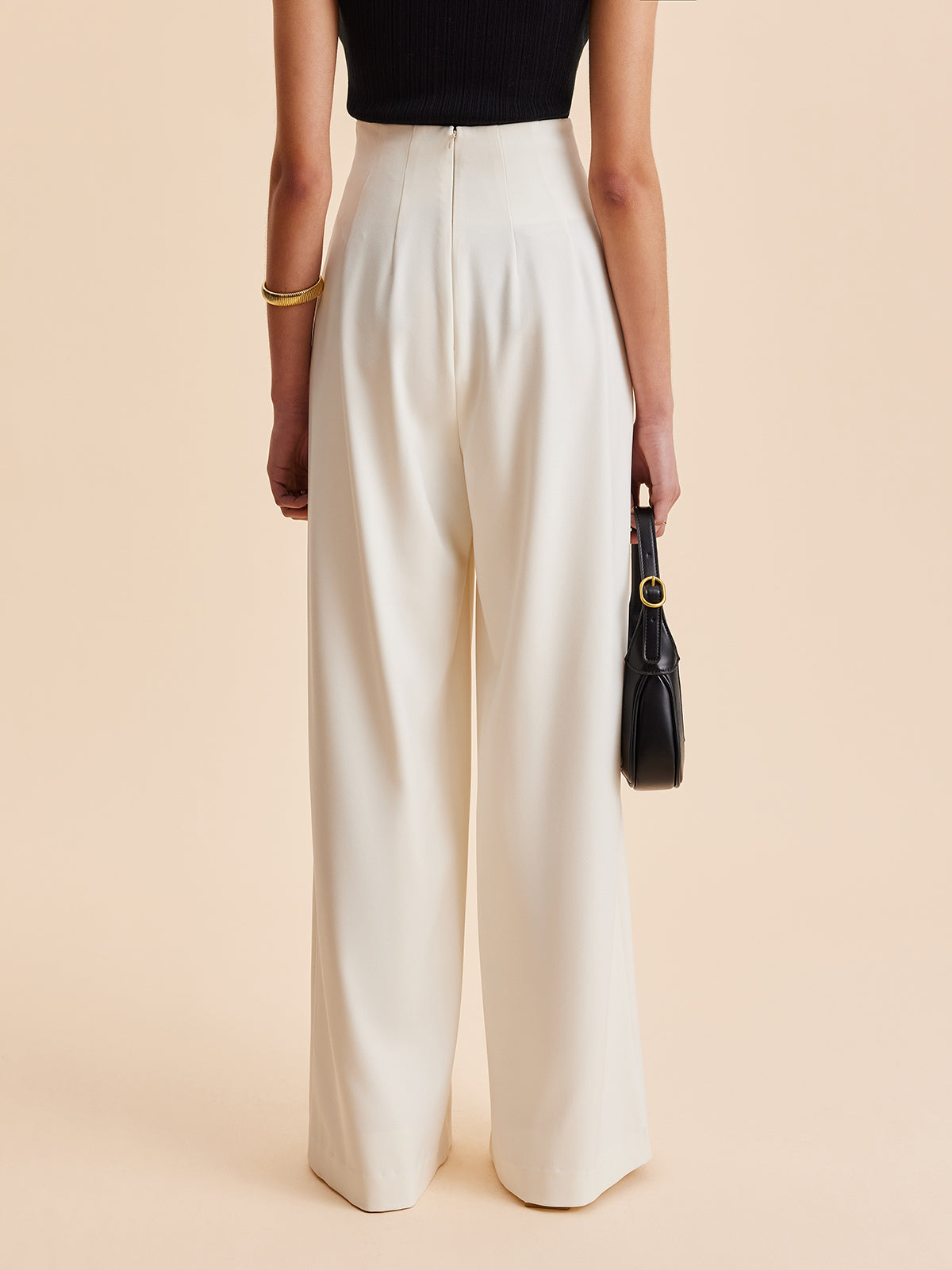 High-Waist Wide-Leg Trousers