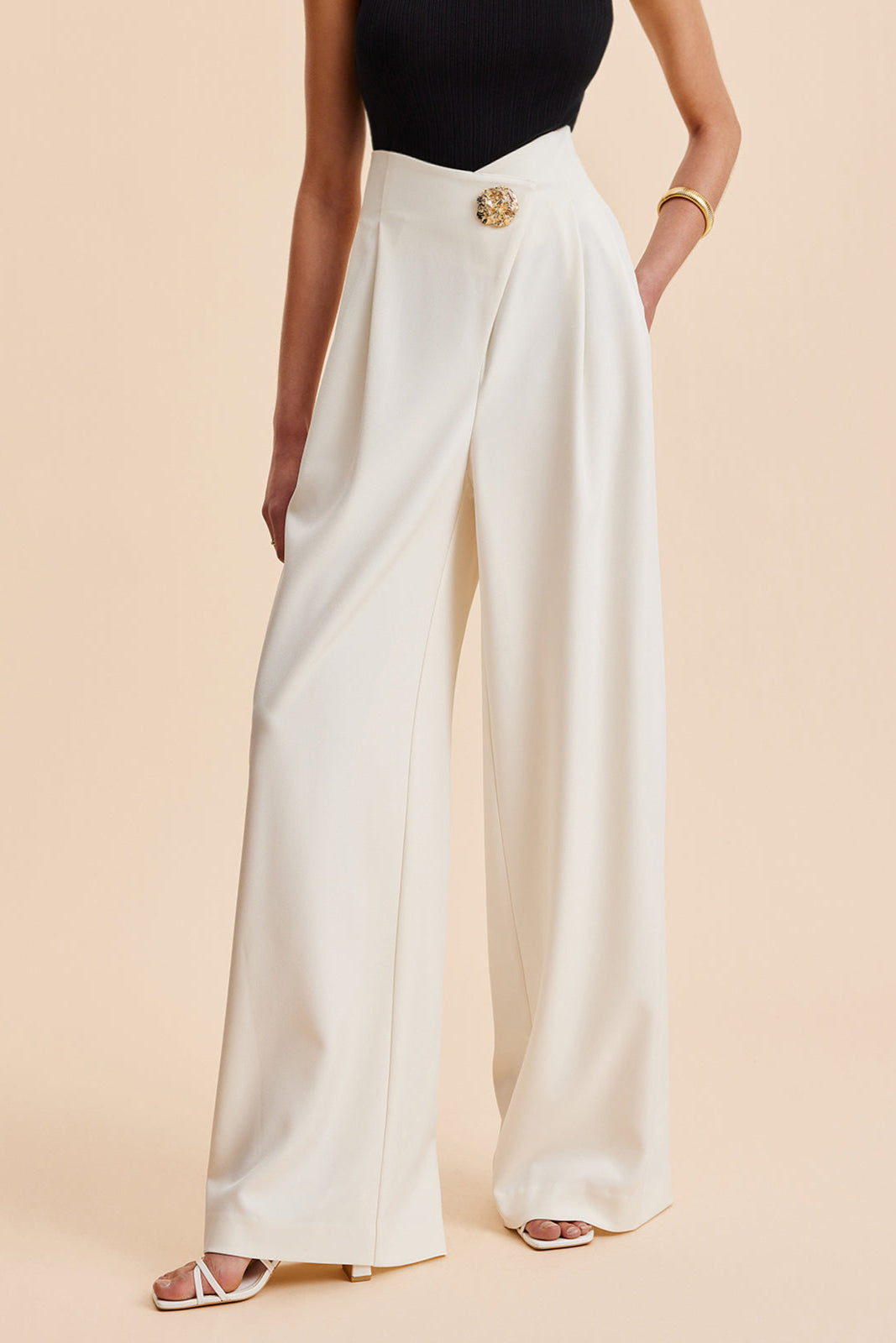 High-Waist Wide-Leg Trousers
