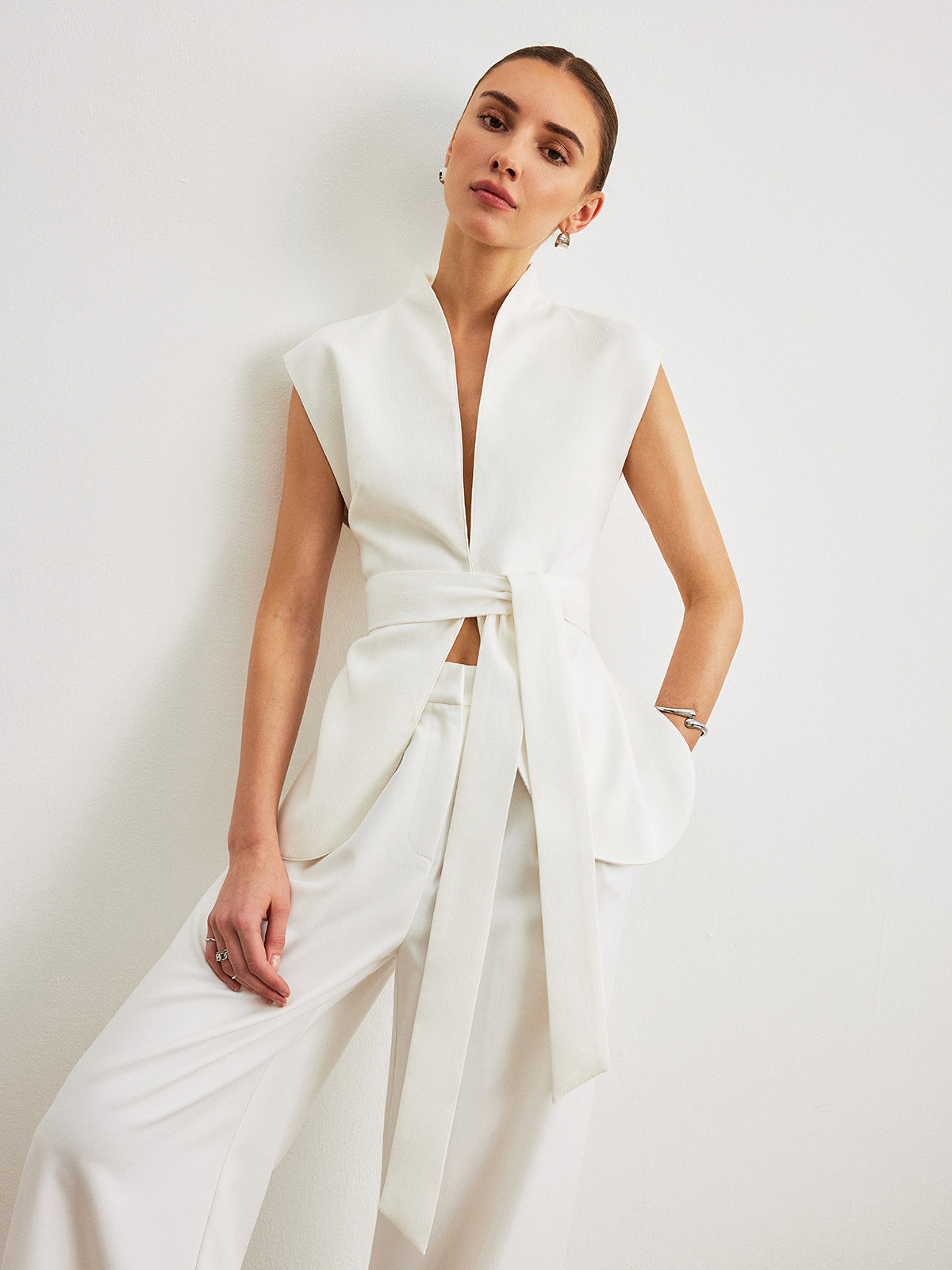 Sculpted Peplum Waistcoat