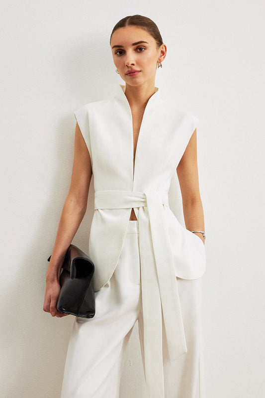 Sculpted Peplum Waistcoat