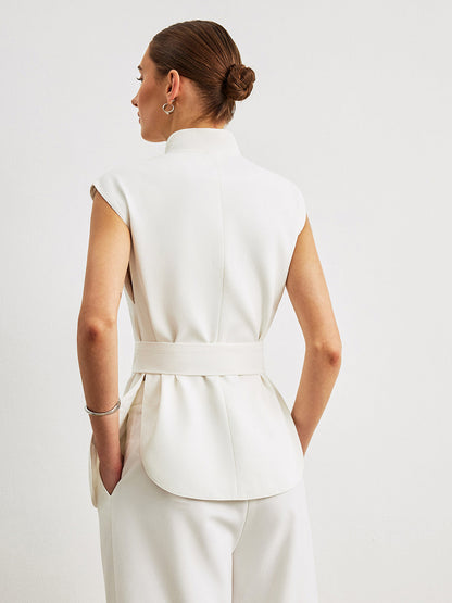 Sculpted Peplum Waistcoat