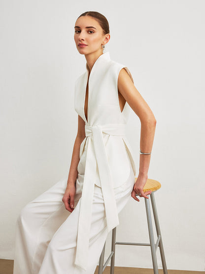 Sculpted Peplum Waistcoat