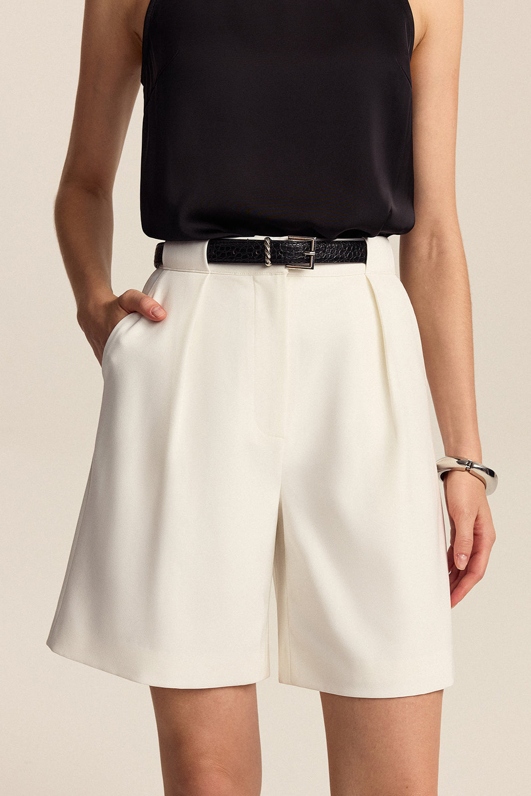 Refined Pleated Shorts