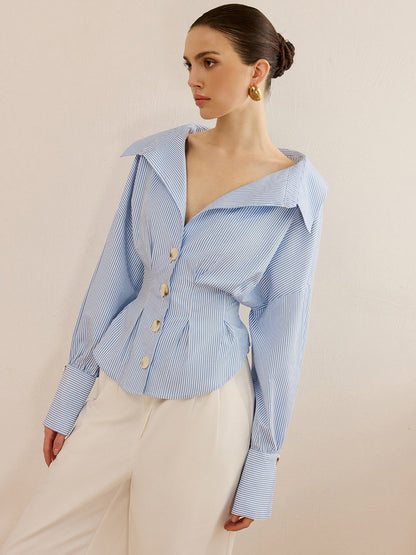 Sculpted Striped Shirt