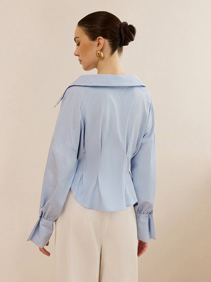 Sculpted Striped Shirt