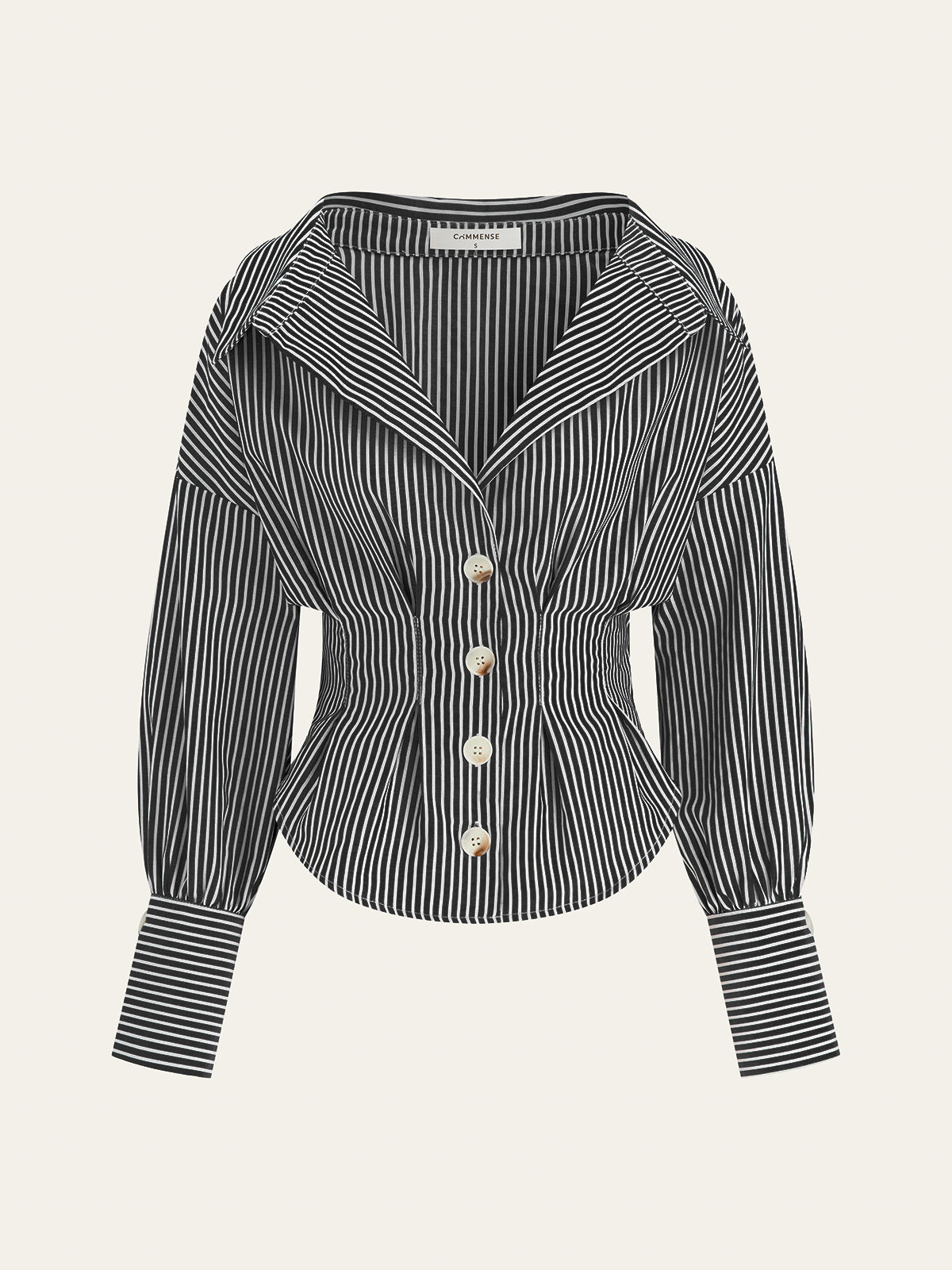 Sculpted Striped Shirt