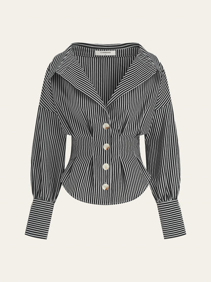 Sculpted Striped Shirt
