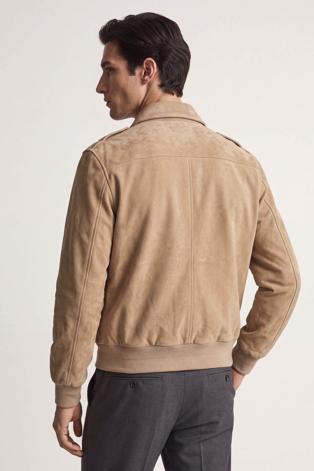 Leonis Suede Jacket Beige