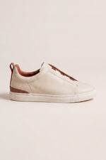 Leomar V2 Leather Slip-On Off-White Tan