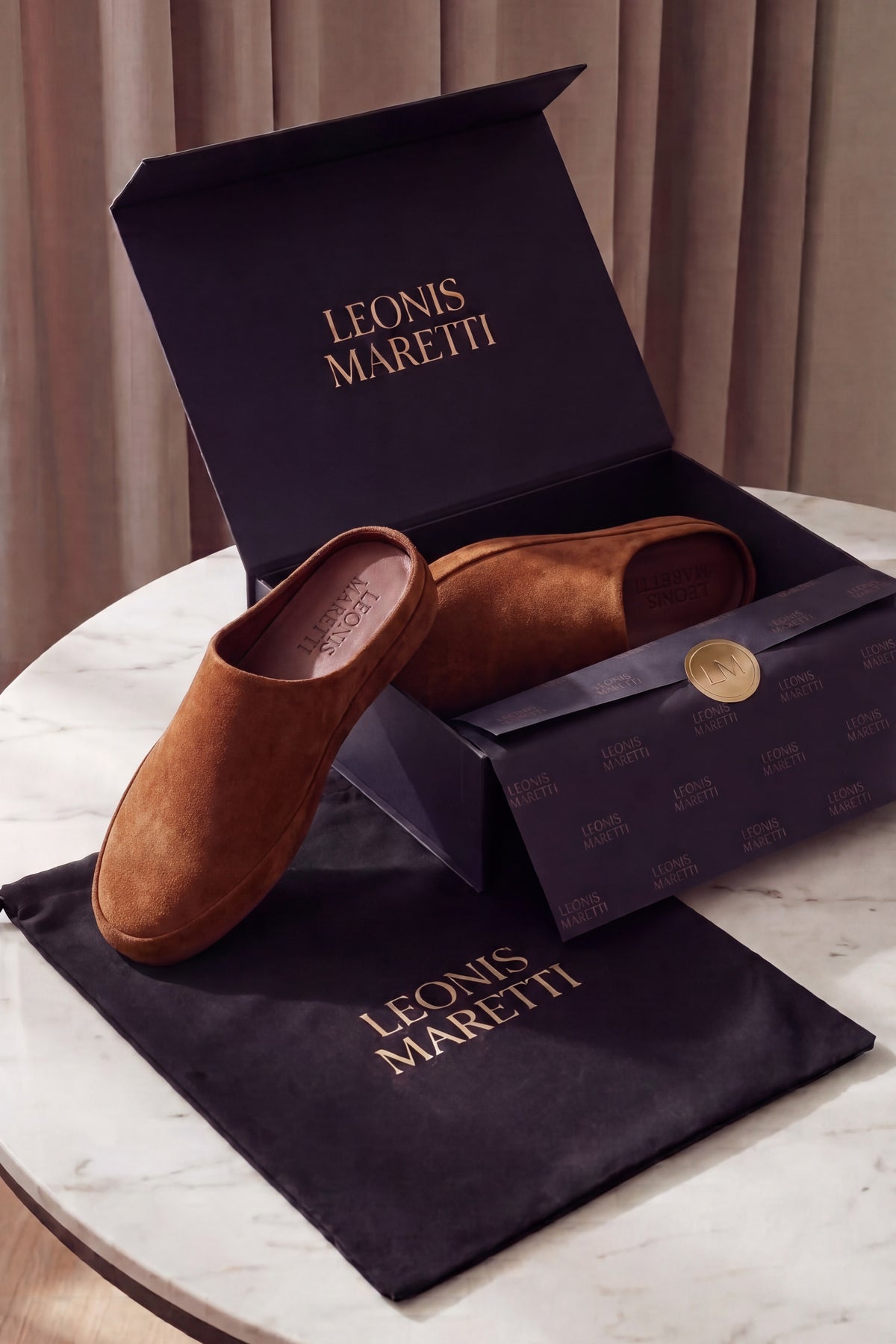 Perugia Suede Mule Tan