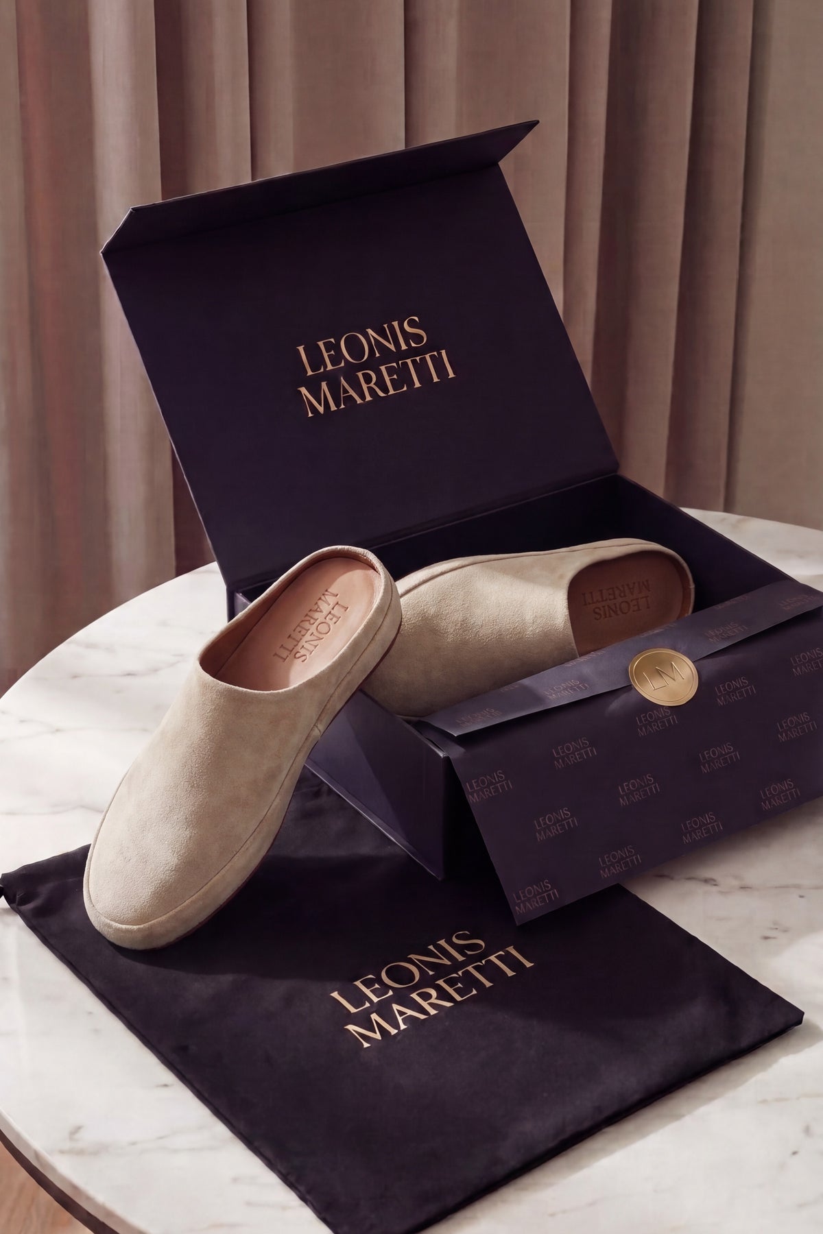 Perugia Suede Mule Sand