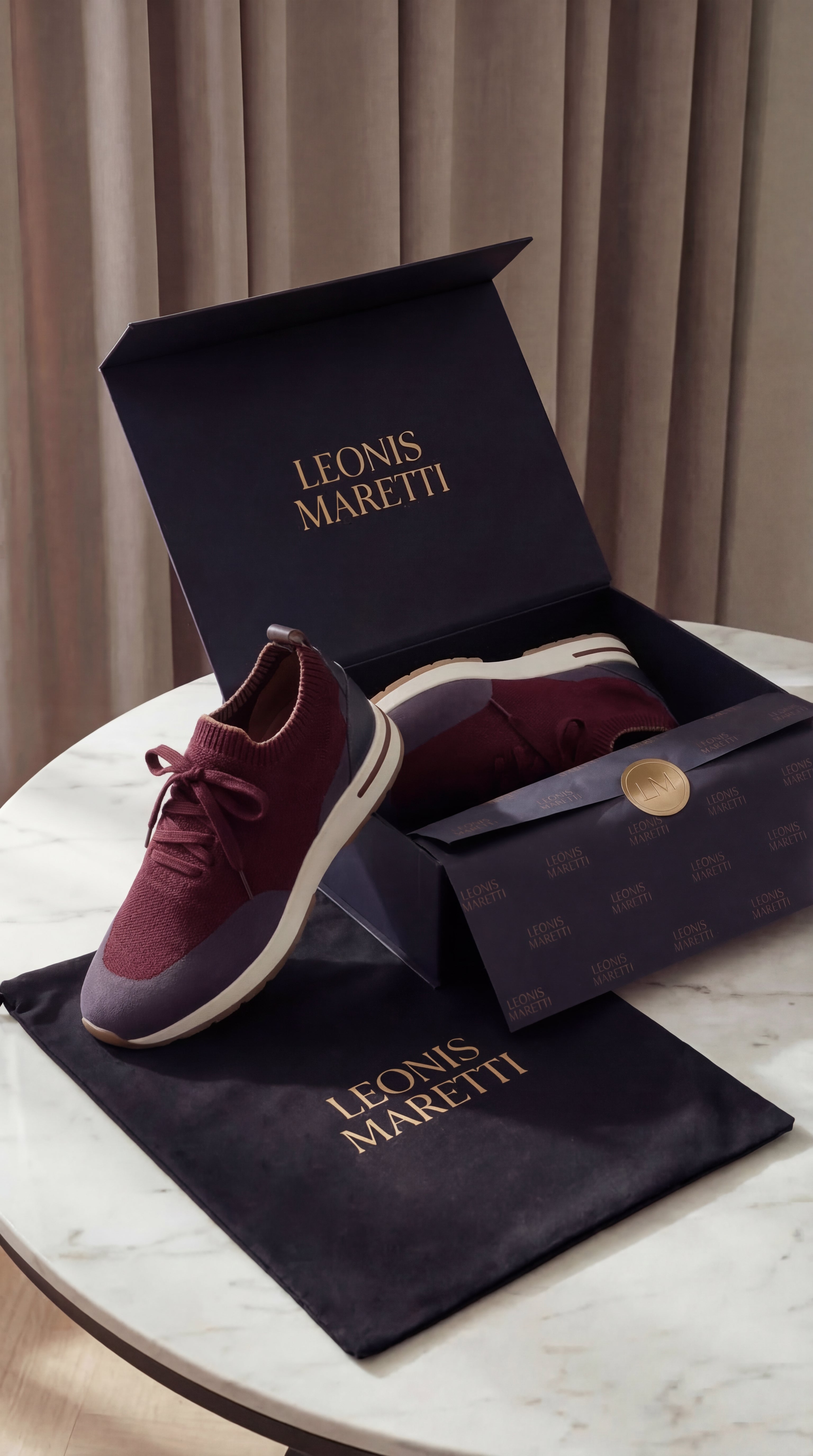 Solano Mesh Slip-On Burgundy