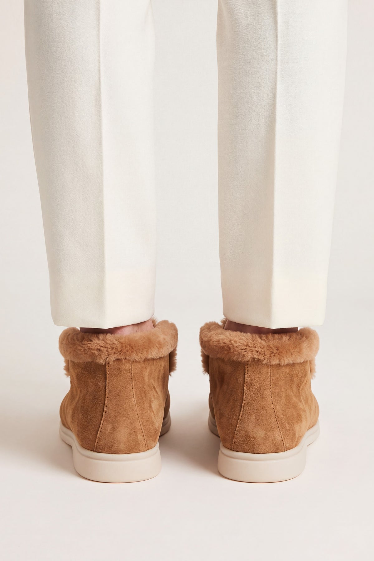 Arzano Fur-Lined High Top Loafer Camel