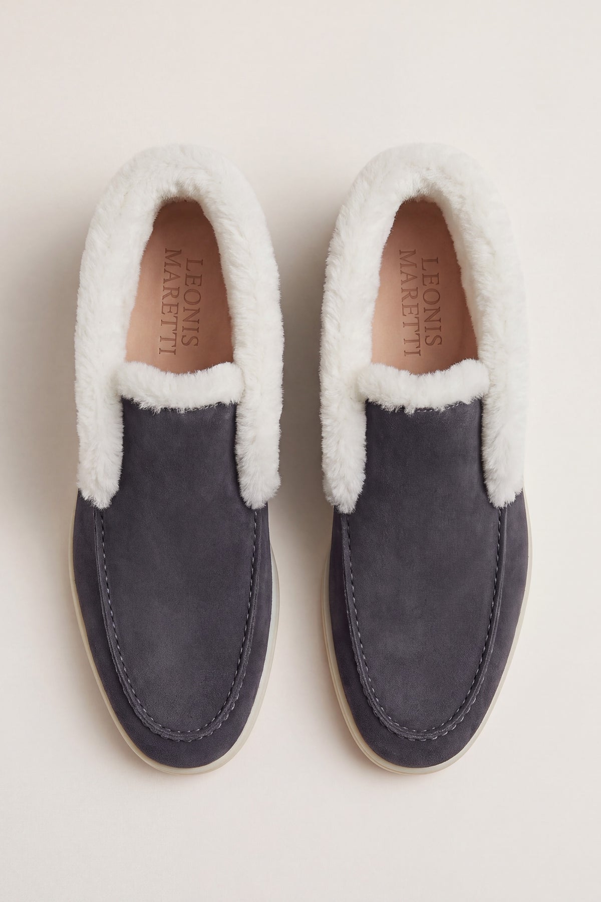 Arzano Fur-Lined High Top Loafer Navy