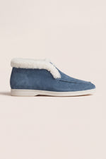 Arzano Fur-Lined High Top Loafer Blue