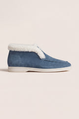 Arzano Fur-Lined High Top Loafer Blue