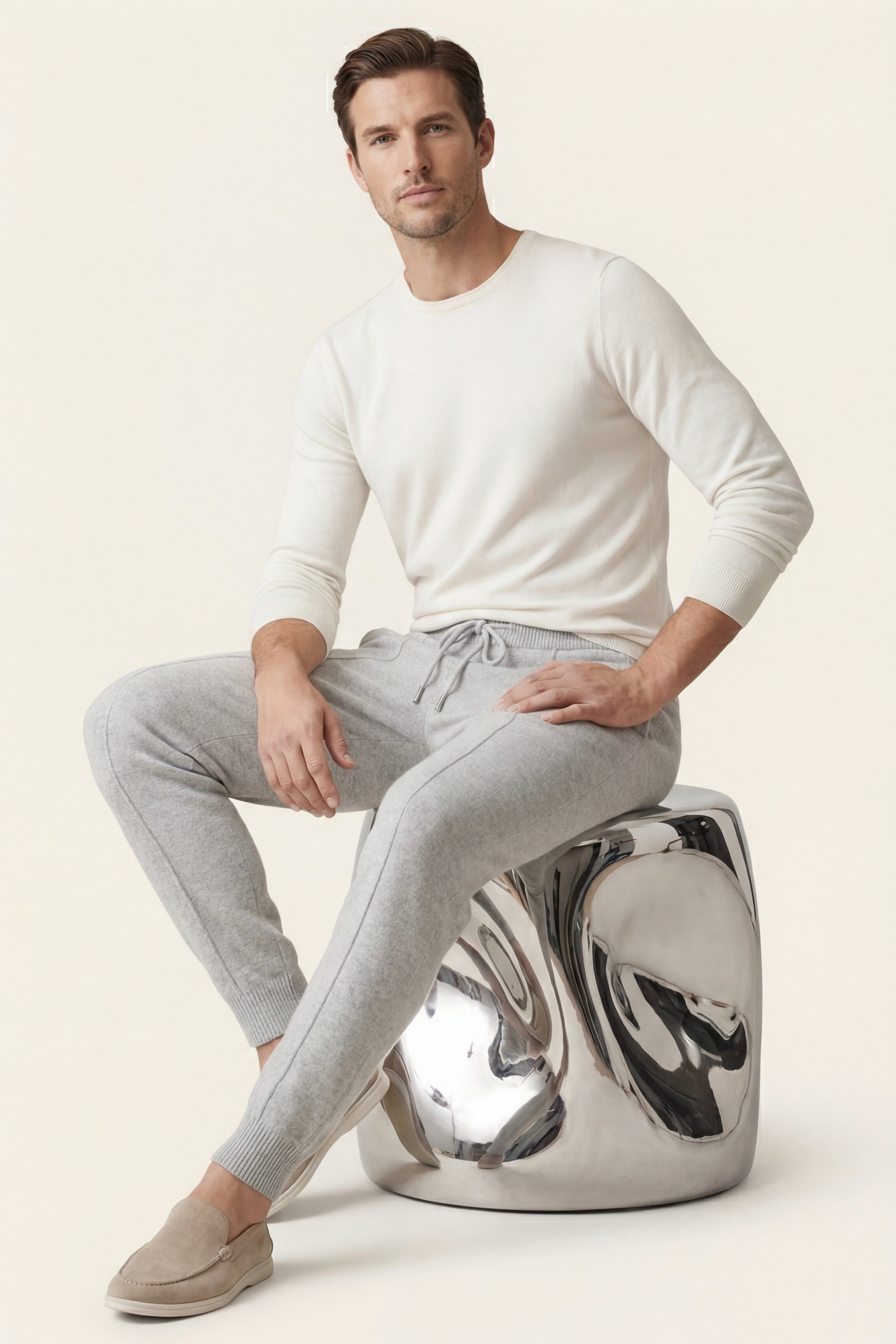 Sartore Cashmere Trousers Grey