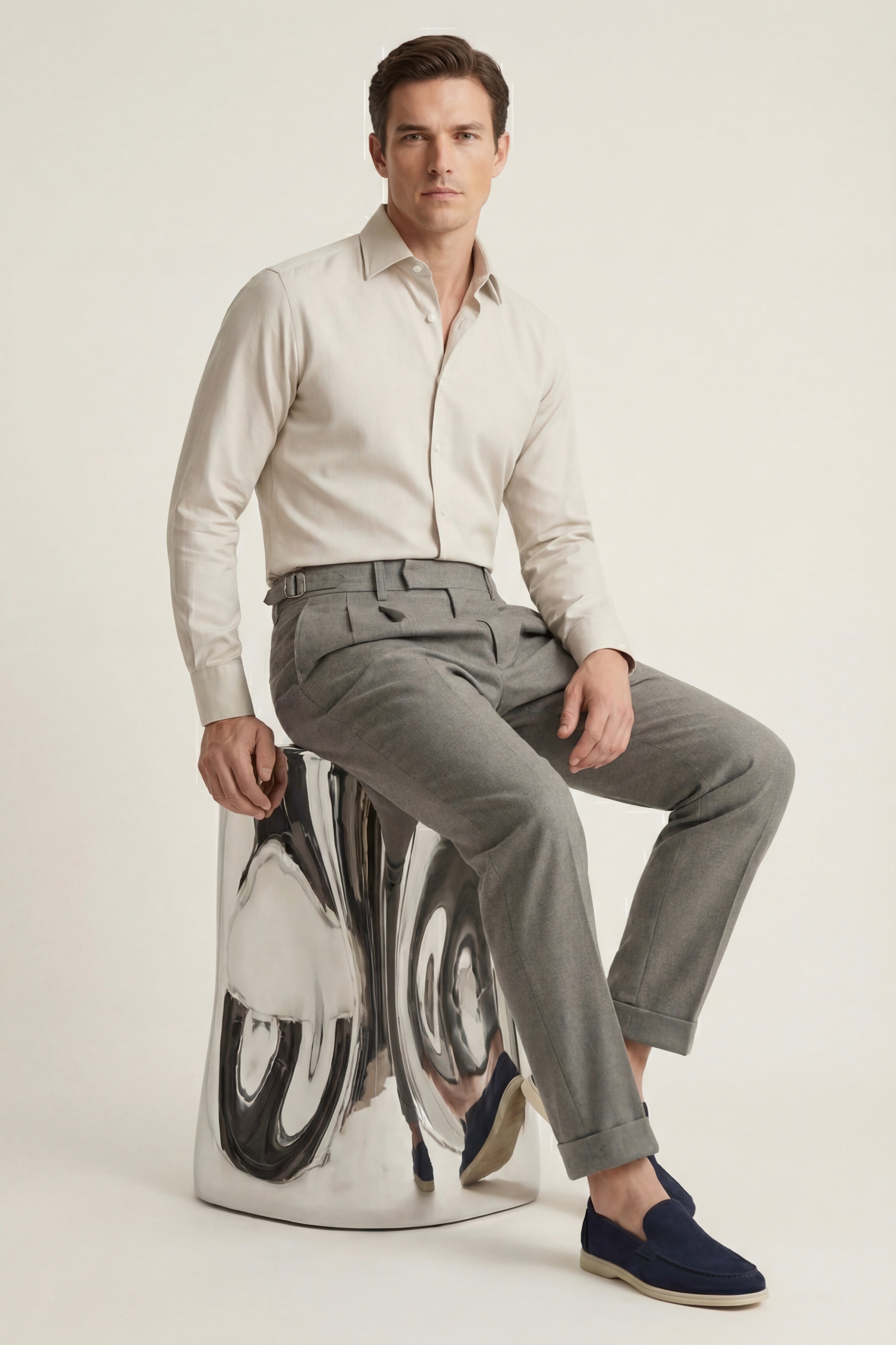 Lorano Merino Pantalon Grey