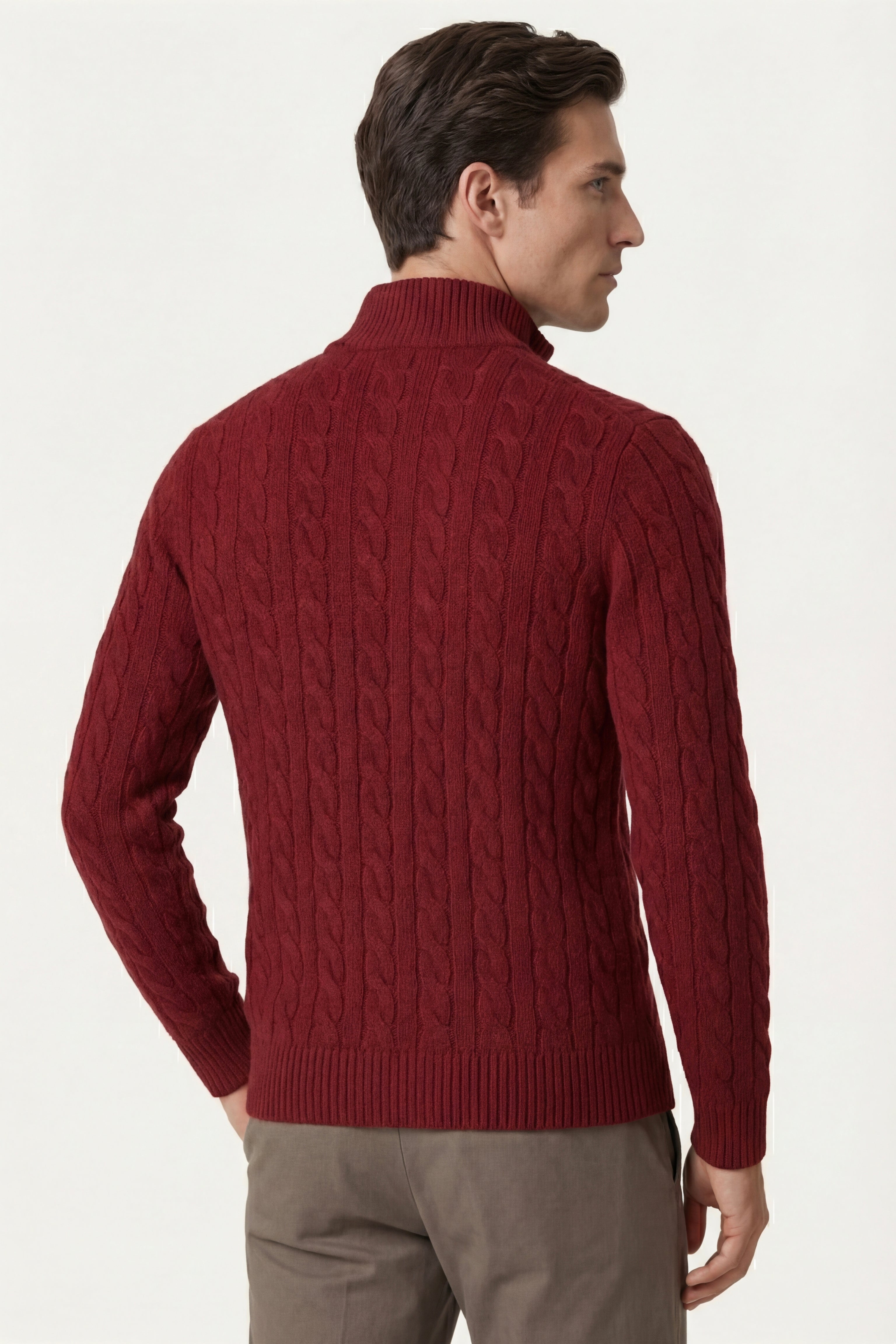 Medici Cable Knit Burgundy