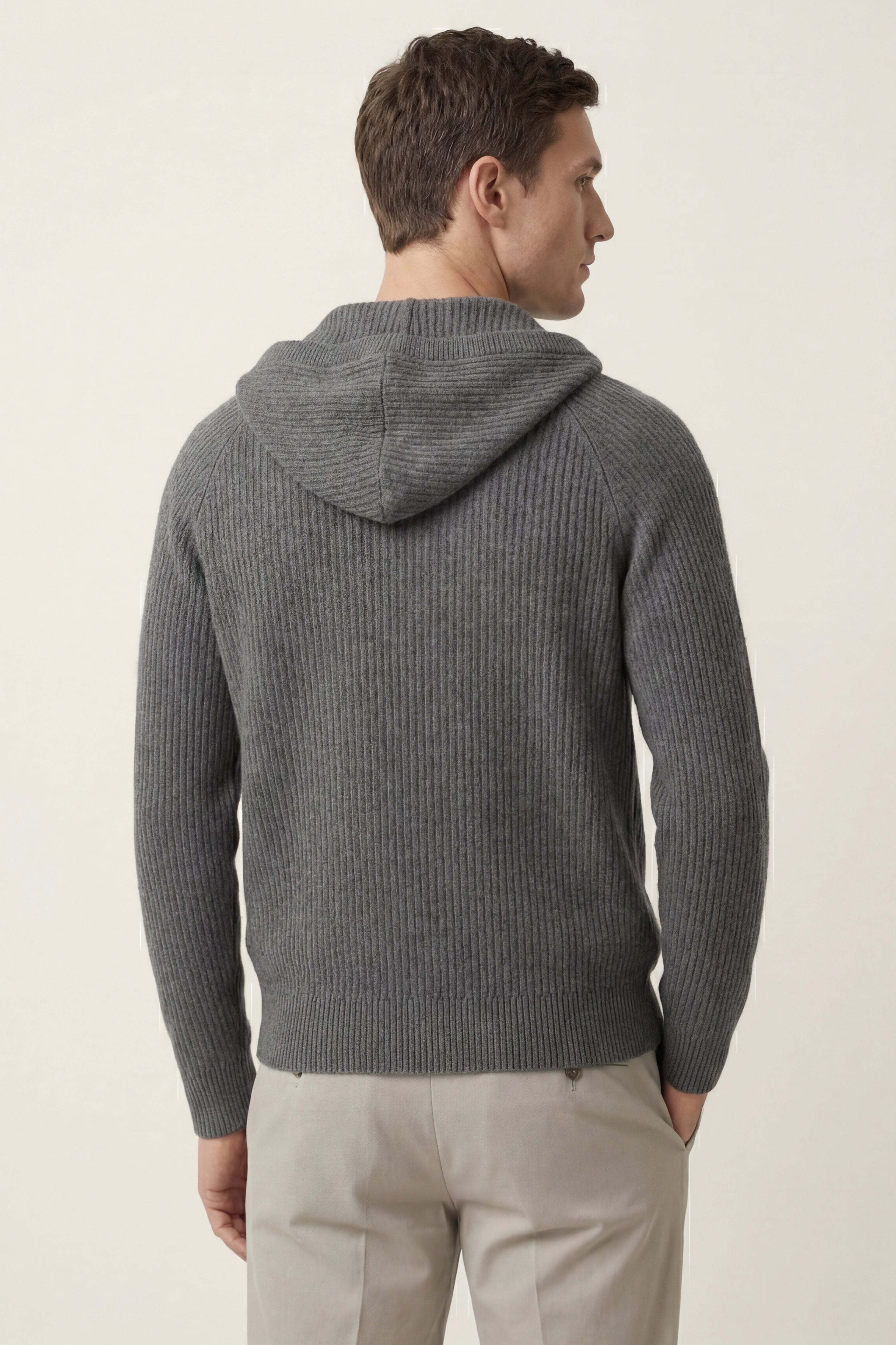 Sorrento Hooded Knit Dark grey
