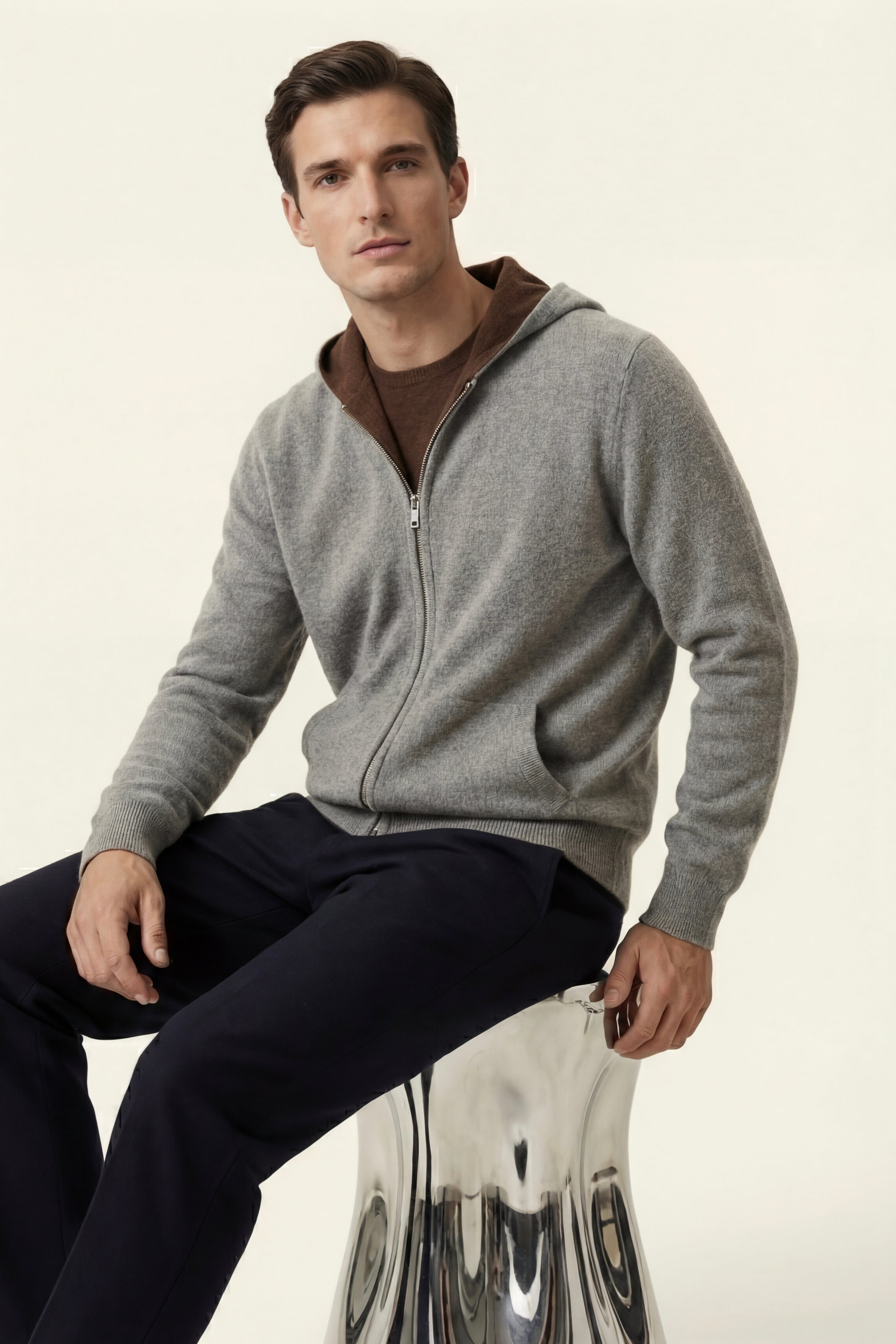 Novaro Hooded Zip Knit