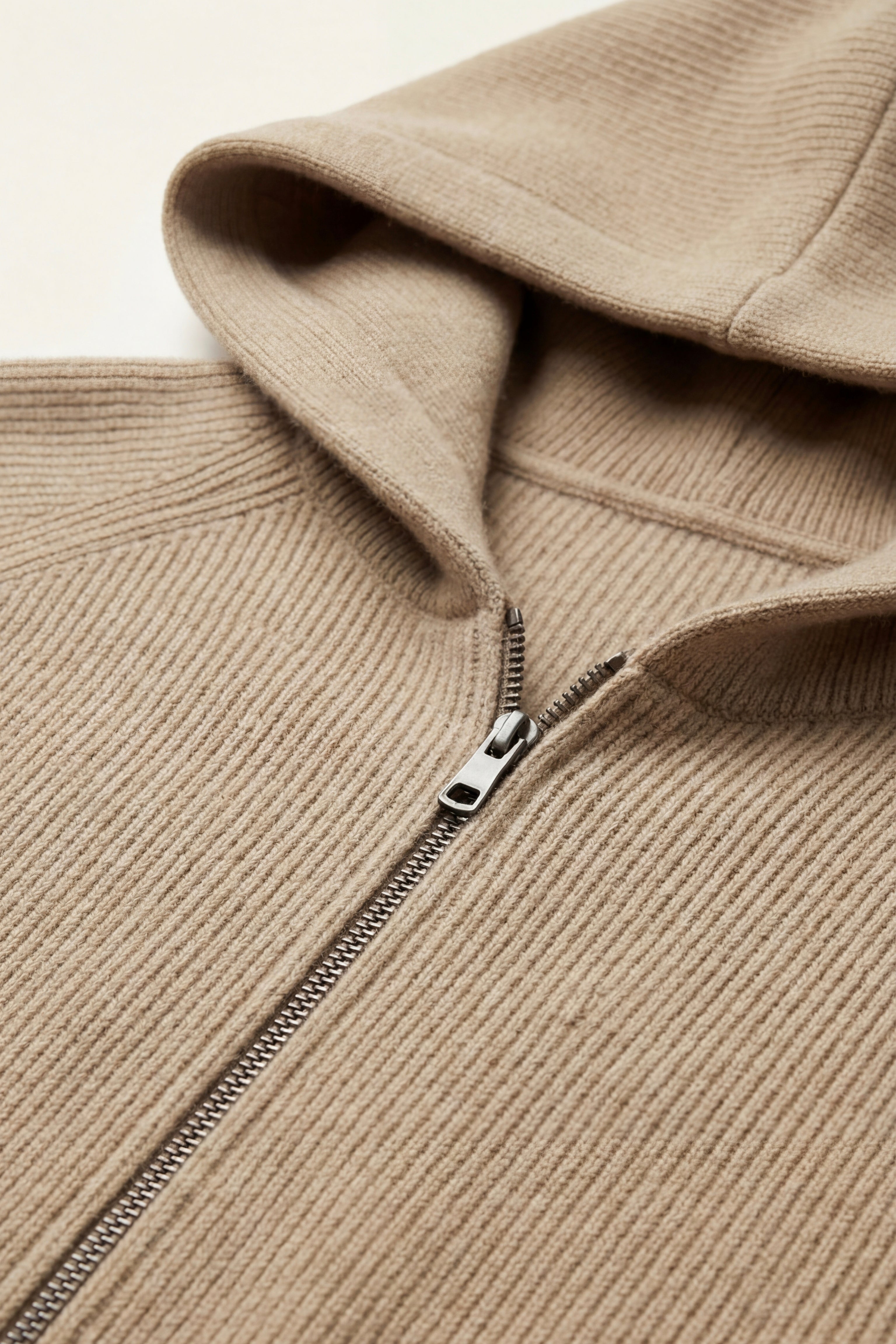 Amalfi Merino Hooded Sweater Taupe
